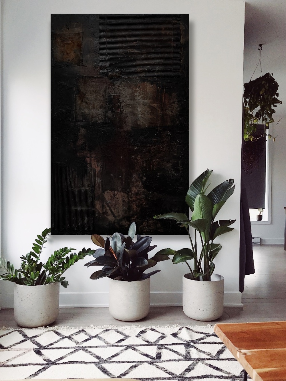 LARGE Artisan Wabi-Sabi Textural Mixed Media Painting - In Trance